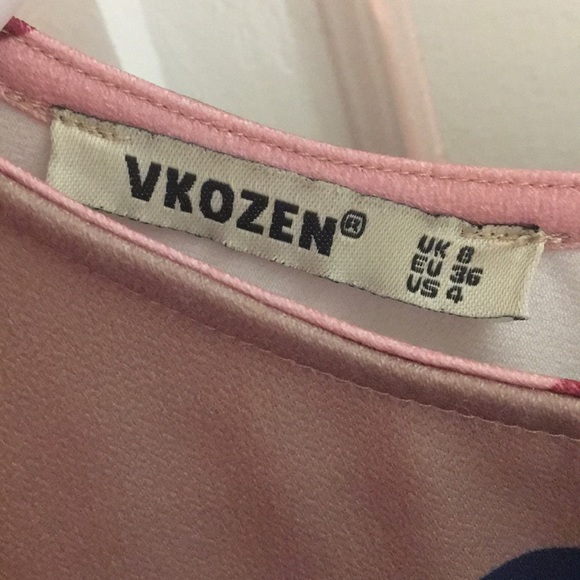 Vkozen Brand Striped Shift Dress Size 4 Pink Multi - Picture 3 of 5